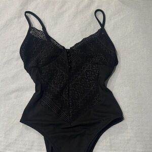 Black lace bodysuit